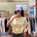 韓國 Marithe Francois Girbaud W Cable Half Knit Pullover【MD239】