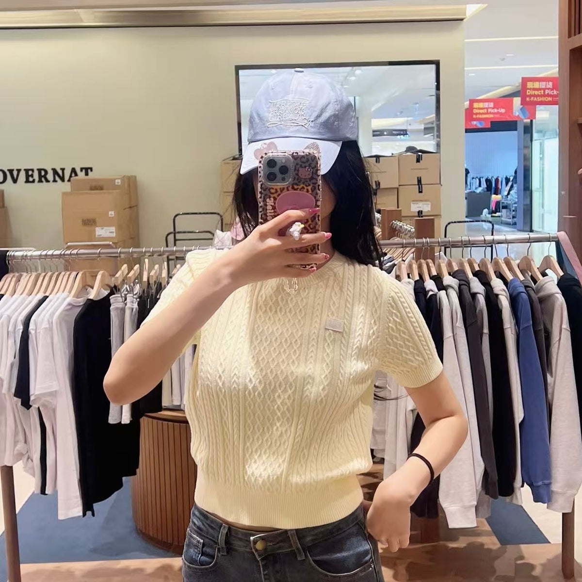 韓國 Marithe Francois Girbaud W Cable Half Knit Pullover【MD239】