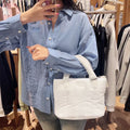 韓國 Marithe Francois Girbaud Classic Logo Seersucker Padding Bag【MD242】