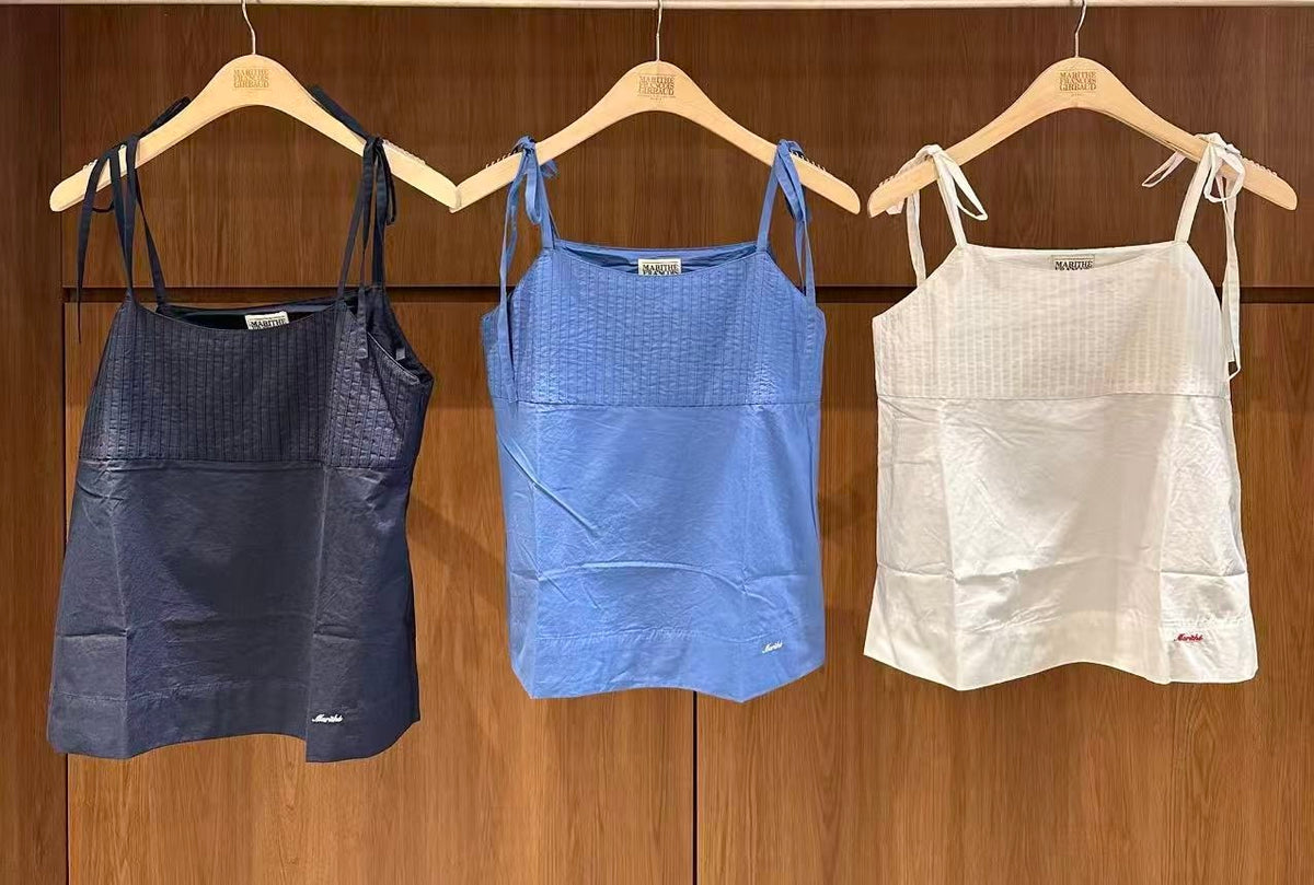 韓國 Marithe Francois Girbaud W Pintuck Camisole Blouse【MD317】
