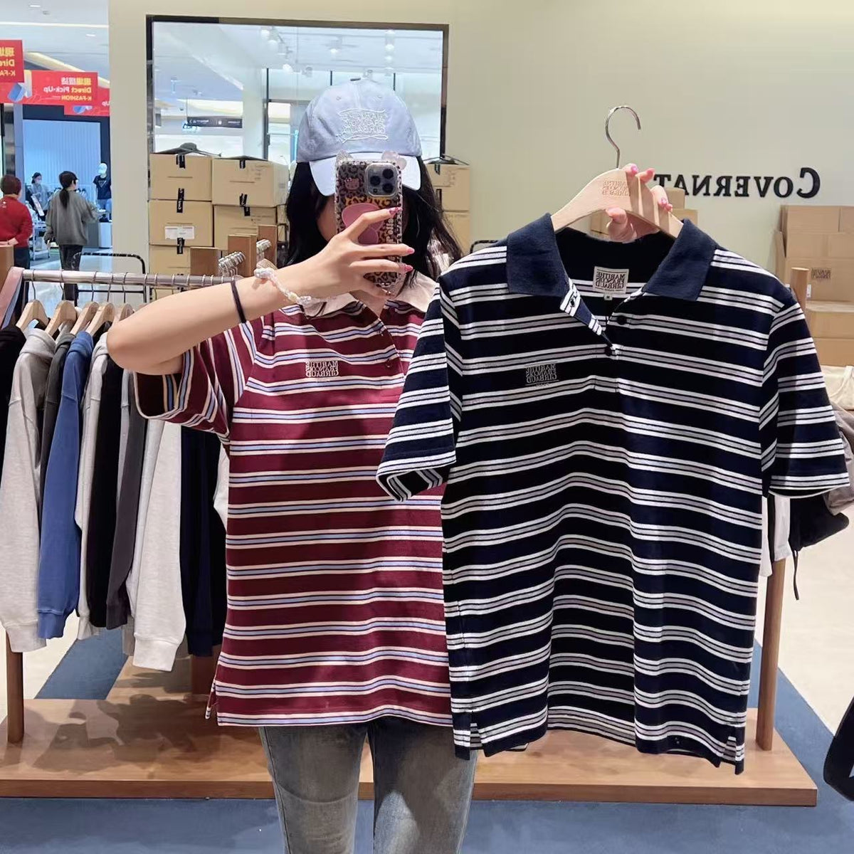 韓國 Marithe Francois Girbaud Small Classic Logo Pk Collar Tee【MD240】