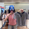 韓國 Marithe Francois Girbaud W Stripe Henley Neck Tee【MD302】