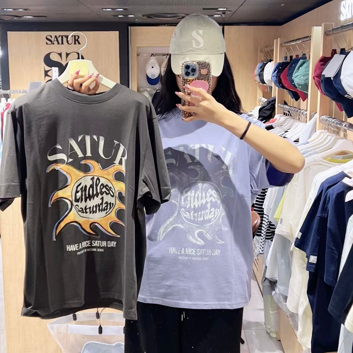 韓國 Satur Sun Retro Graphic T-Shirt (男女同款)【SR338】