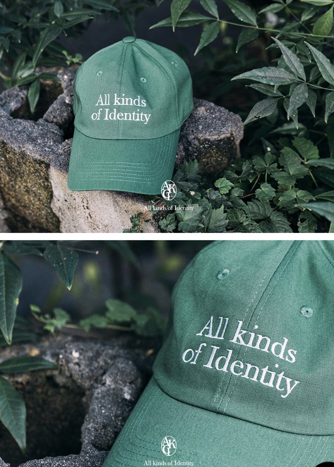 韓國 AKIII Classic Vintage Color Lettering Ball Cap【SM2073】