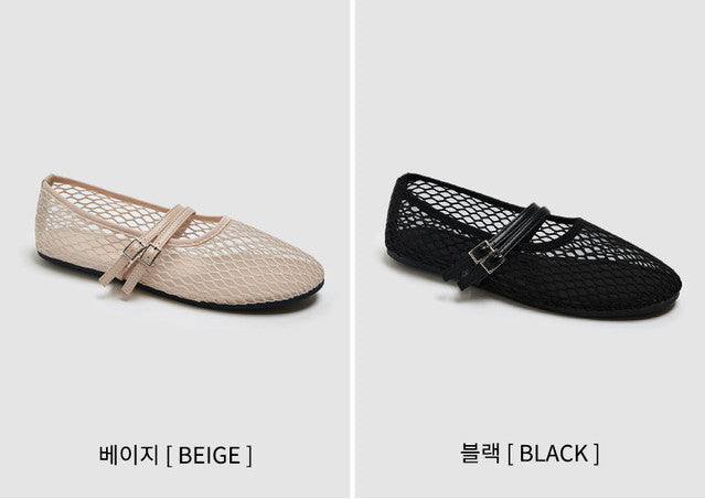 韓國 Chaakan Motica Mesh Flat Sandals 【CN052】
