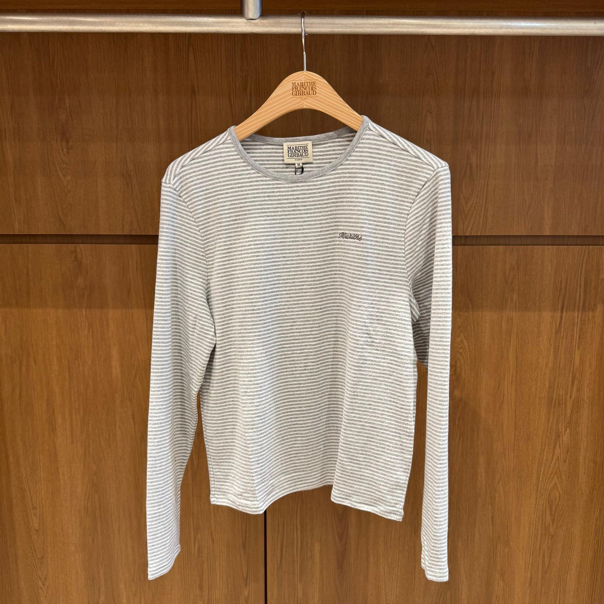 韓國 Marithe Francois Girbaud W Stripe Long Sleeve Tee【MD362】
