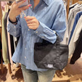 韓國 Marithe Francois Girbaud Classic Logo Embroidery Canvas Tote Bag【MD257】
