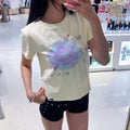 韓國 Wacky Willy Women's Blur Lily Semi-Crop Short Sleeve T-Shirt【WW242】