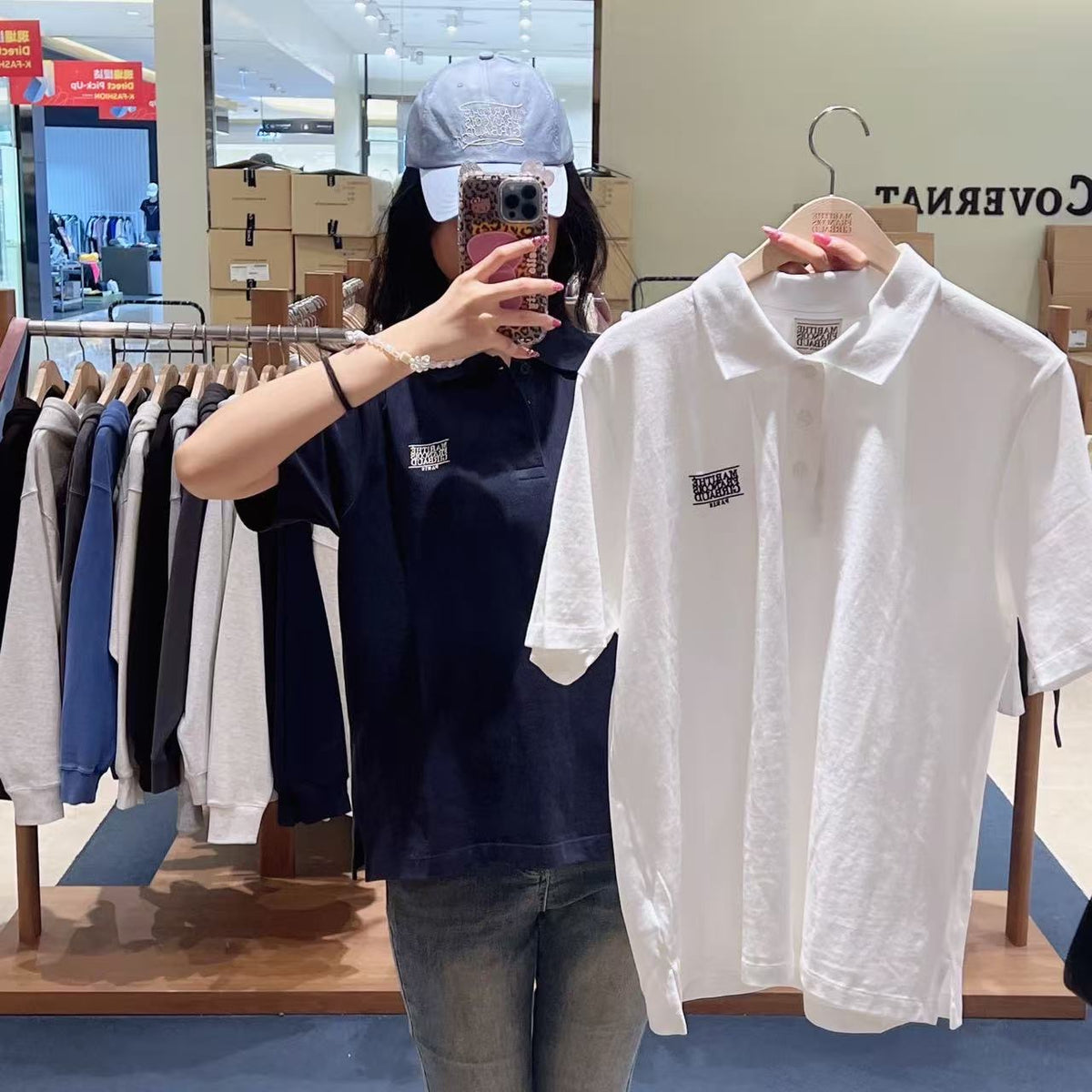 韓國 Marithe Francois Girbaud Small Classic Logo Pk Collar Tee【MD240】