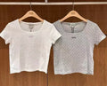 韓國 Marithe Francois Girbaud W Flower Slim Crop Tee【MD214】