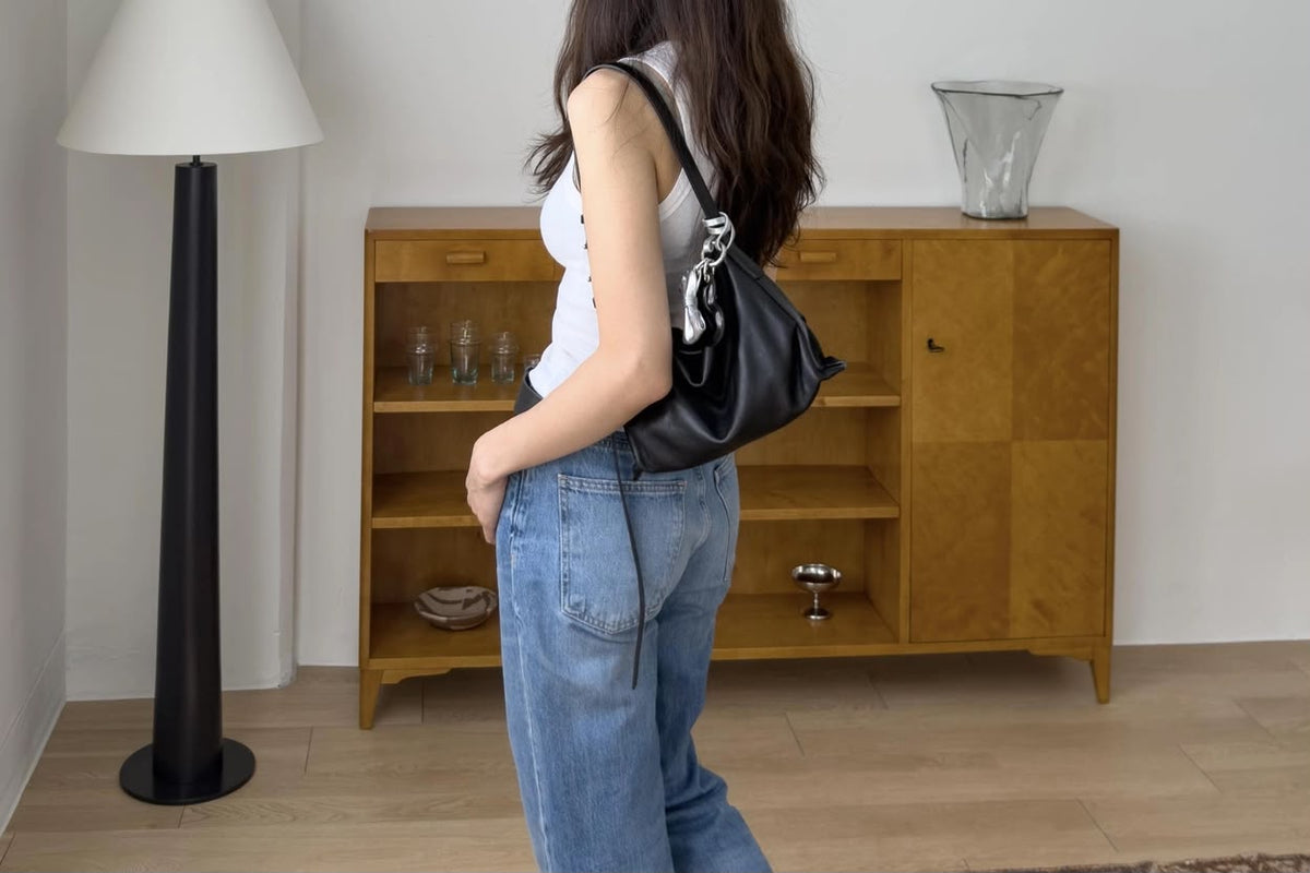 韓國 Bucks & Leather 慵懶風單肩斜挎包 (中號)【SM2485】