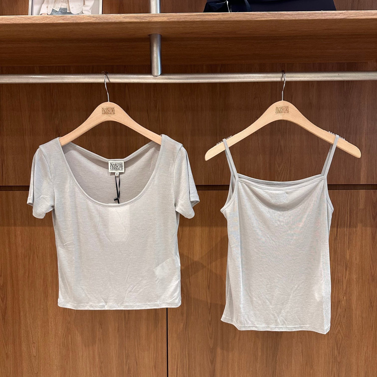 韓國 Marithe Francois Girbaud W Small Classic Logo Sleeveless Layered Slim Crop Tee【MD281】
