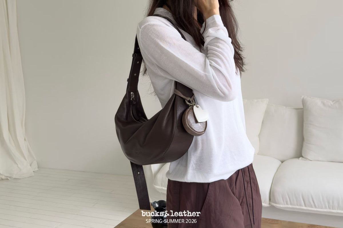 韓國 Bucks & Leather 新款 月牙斜挎包【SM2304】