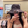 韓國 Marithe Francois Girbaud W Strap Seersucker Wide Bucket Hat【MD305】
