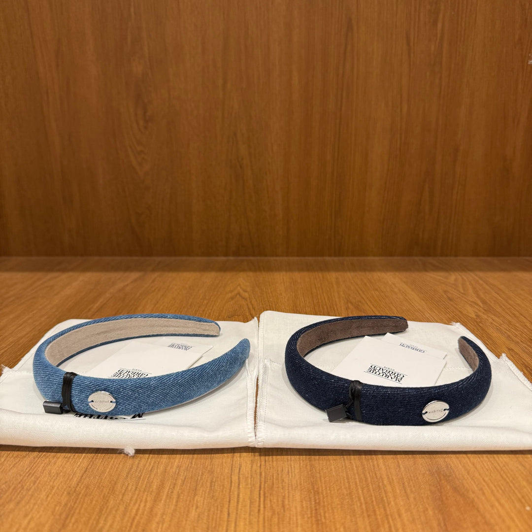 韓國 Marithe Francois Girbaud Regular Logo Slim Denim Hairband【MD197】