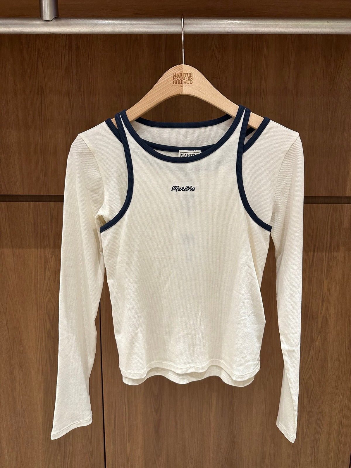 韓國 Marithe Francois Girbaud W Sleeveless Layered Long Sleeve Tee【MD226】