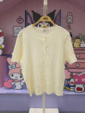韓國 SPAO Round Neck Mini Cable Short Sleeve Cardigan【SP461】