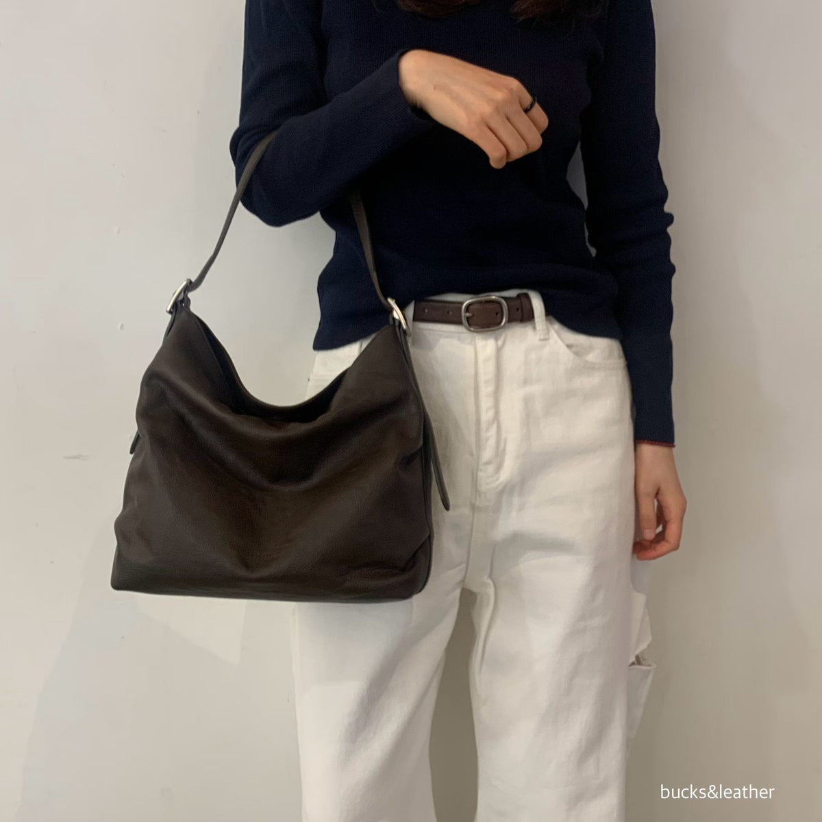 韓國 Bucks & Leather 26SS 褶皺扣飾包【SM2317】