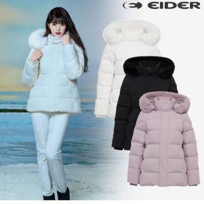 韓國 Eider 女款 中長款羽絨 (鵝絨+狐狸毛領)【ER152】
