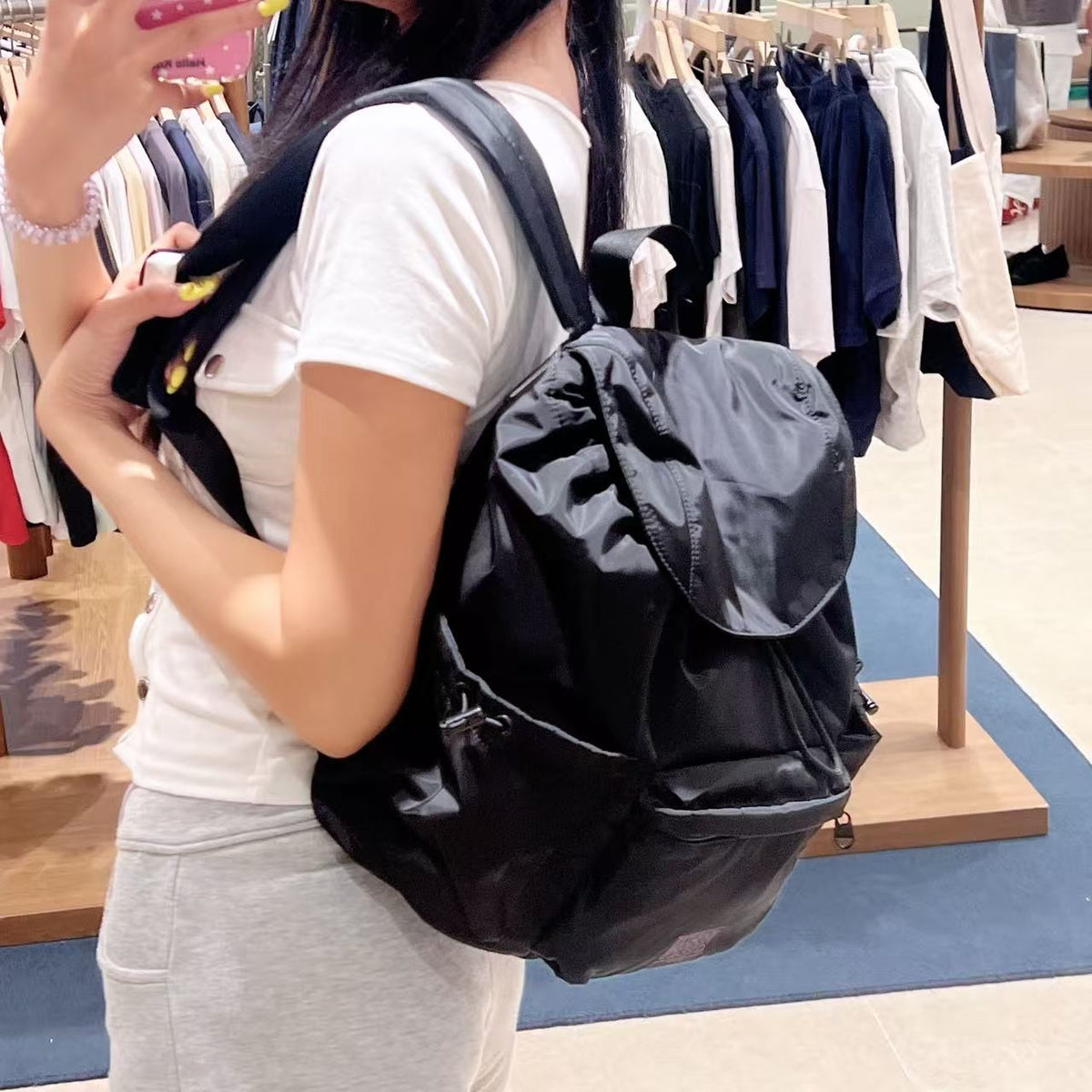 韓國 Marithe Francois Girbaud Classic Logo Flap Backpack【MD337】