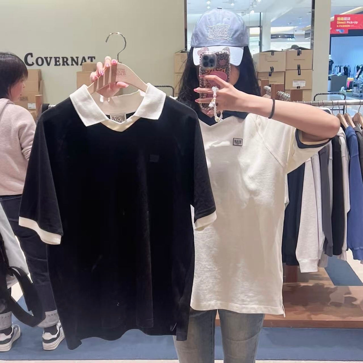 韓國 Marithe Francois Girbaud Small Classic Logo Pk Collar Point Tee【MD241】