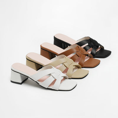 韓國 Chaakan Melody Twisted Strap Mule Slippers【CN013】