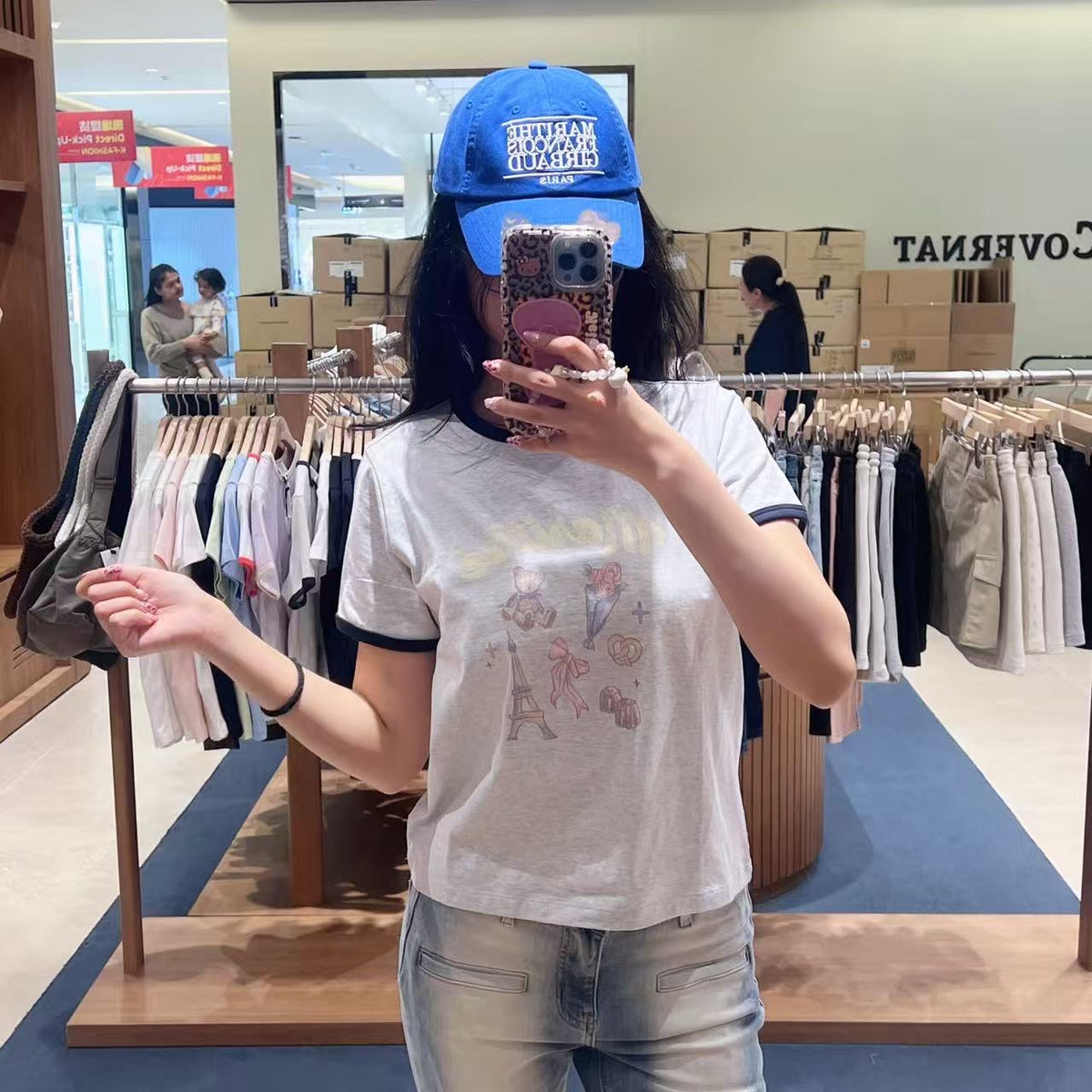 韓國 Marithe Francois Girbaud W Paris Graphic Ringer Tee【MD292】