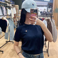 韓國 WhoAU Steve R-neck Plain Short Sleeve Sweater【WA326】