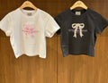 韓國 Marithe Francois Girbaud W Sorona Cool Ribbon Graphic Crop Tee 【MD291】