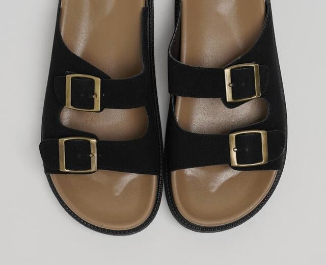 韓國 Chaakan Neldo Big Buckle Platform Slippers【CN025】