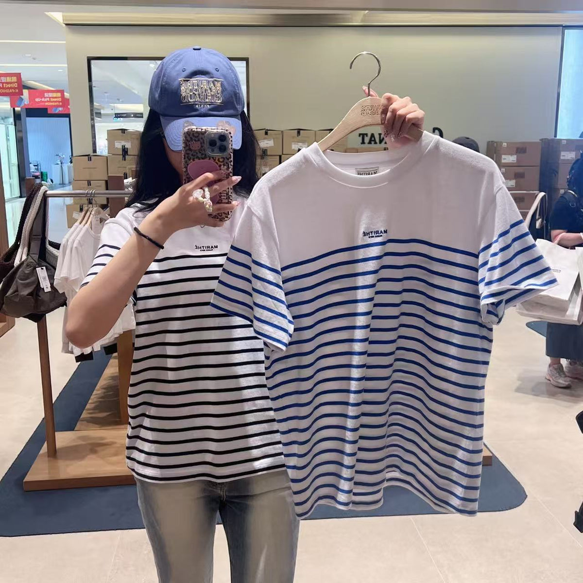 韓國 Marithe Francois Girbaud Block Stripe Tee【MD297】