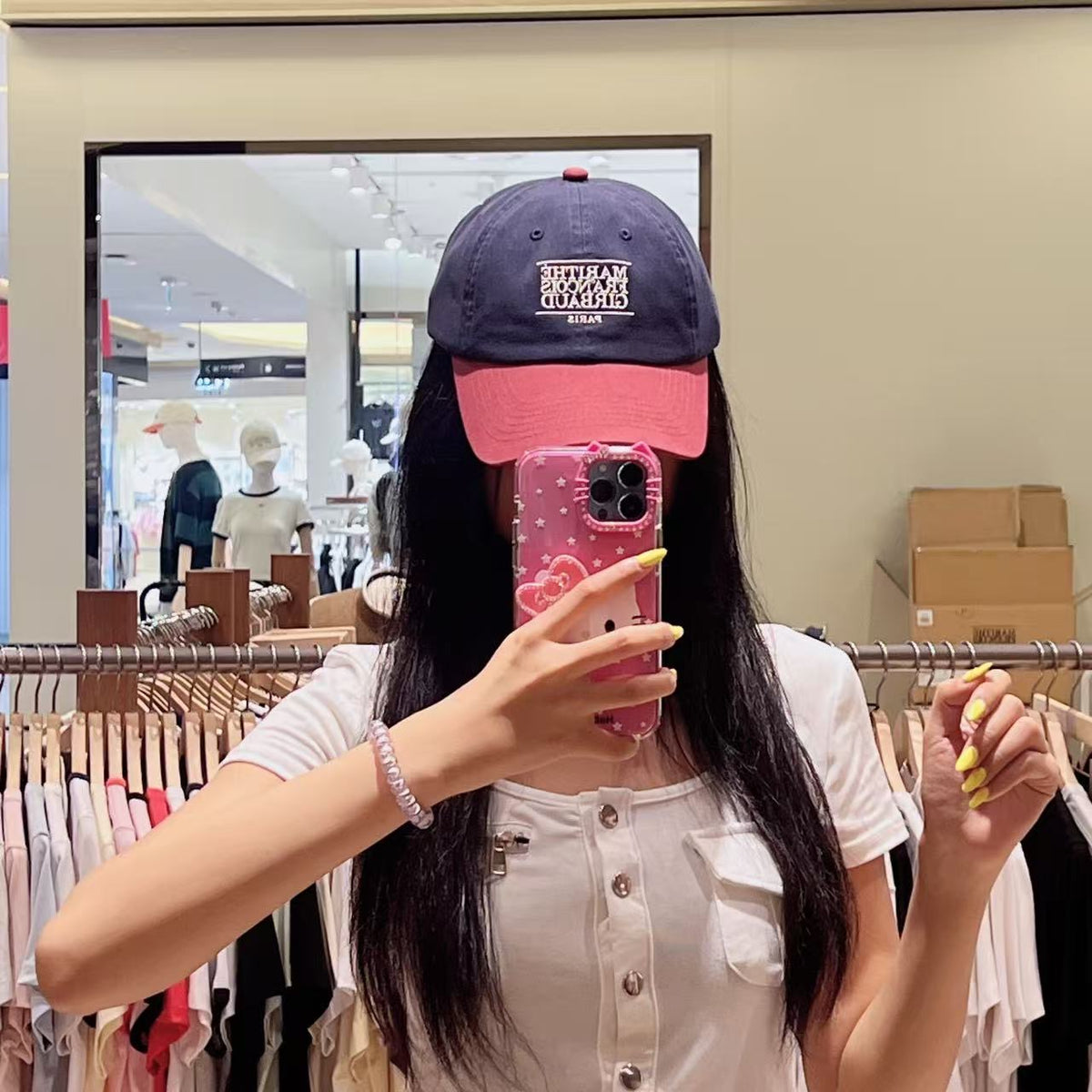 韓國 Marithe Francois Girbaud Small Classic Logo 6panel Color Block Cap【MD339】