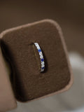 18k 藍寶石間鑽石排戒 (訂金$500，總售價為 $3,288)【SM2101】