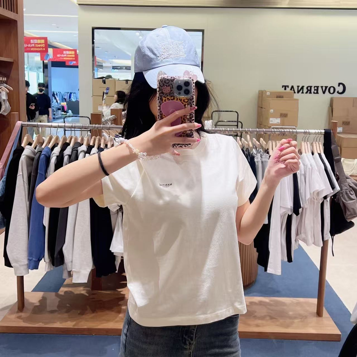 韓國 Marithe Francois Girbaud W Small Regular Logo Tee【MD236】