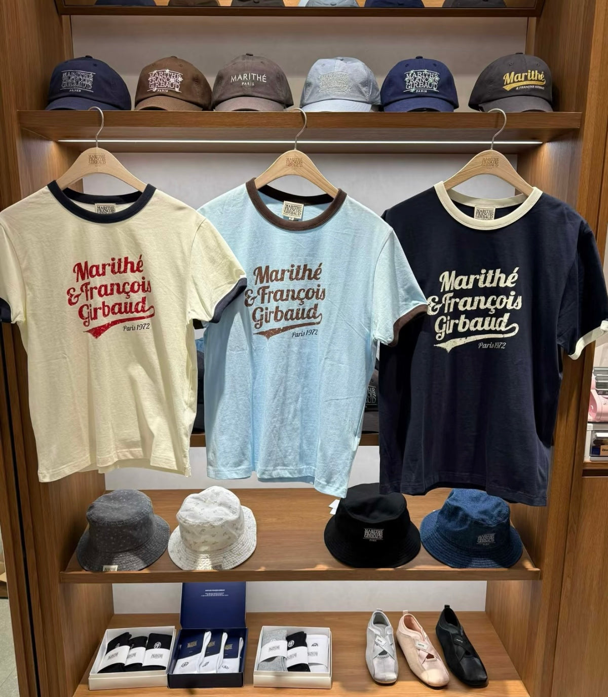 韓國 Marithe Francois Girbaud Vintage Logo Ringer Tee【MD248】