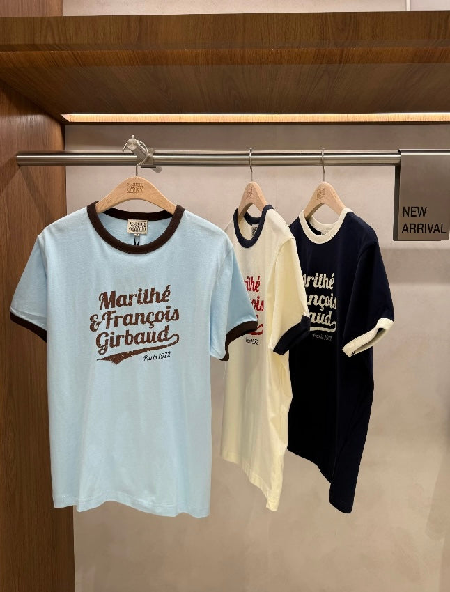 韓國 Marithe Francois Girbaud Vintage Logo Ringer Tee【MD248】