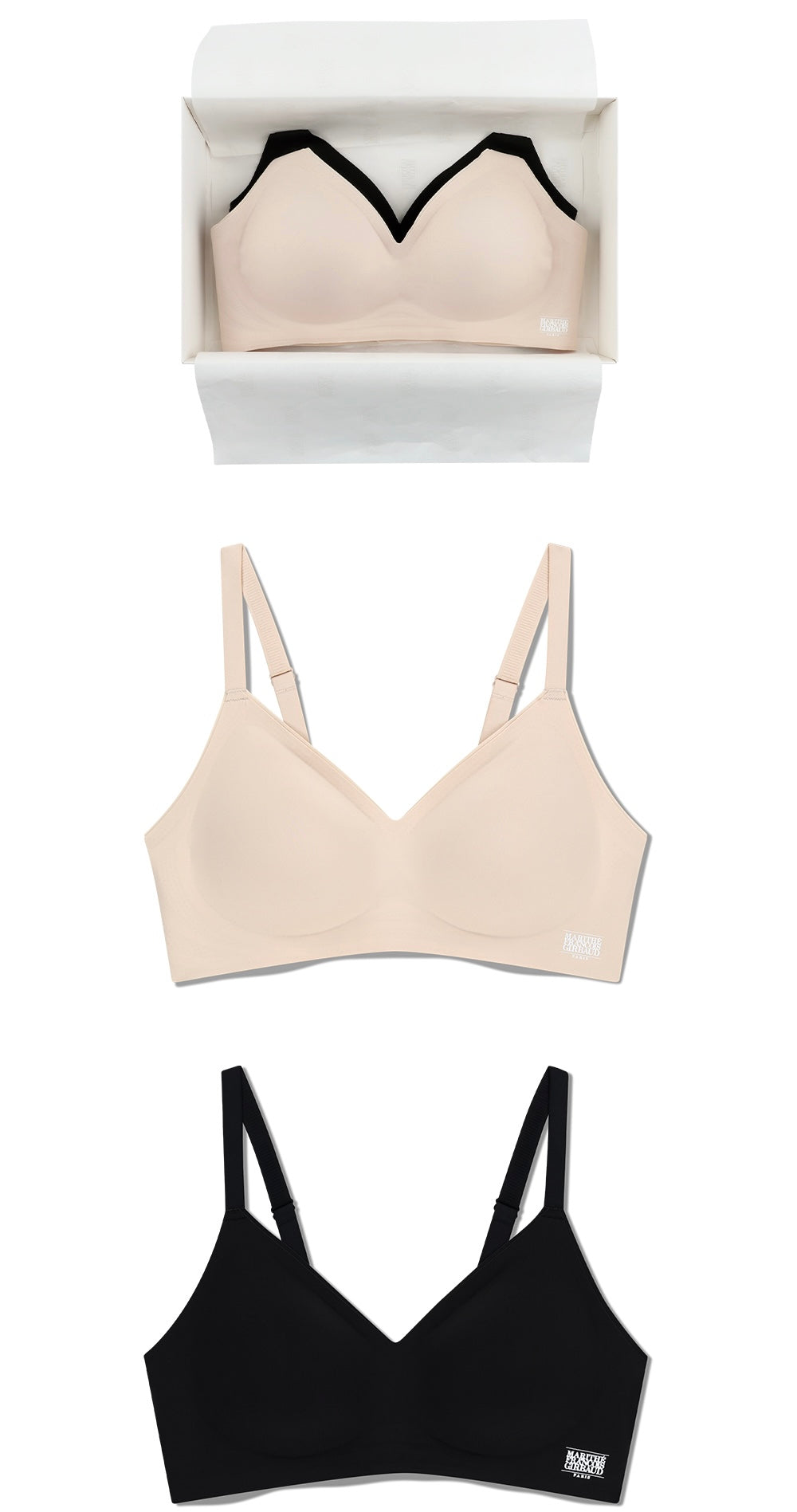 韓國 Marithe Francois Girbaud Underwear W Classic Logo Fusing Bra Set【MD326】