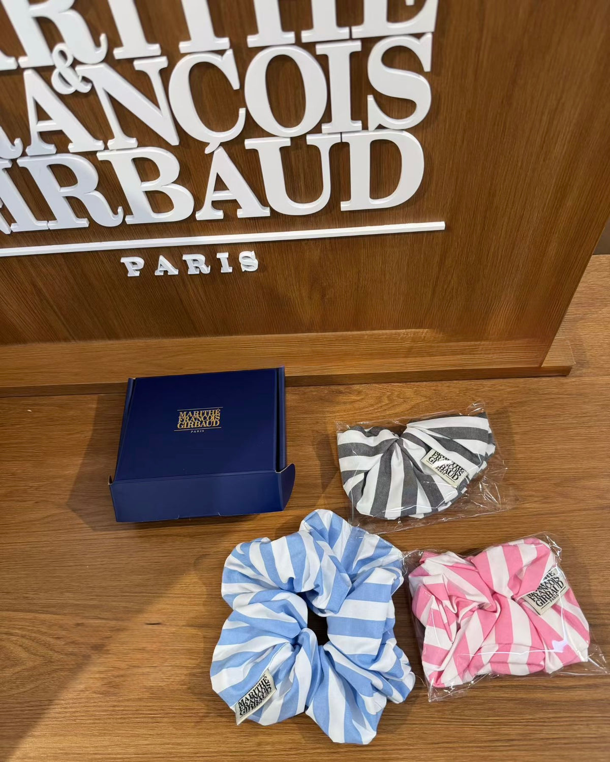 韓國 Marithe Francois Girbaud Classic Logo Stripe Hair【MD243】