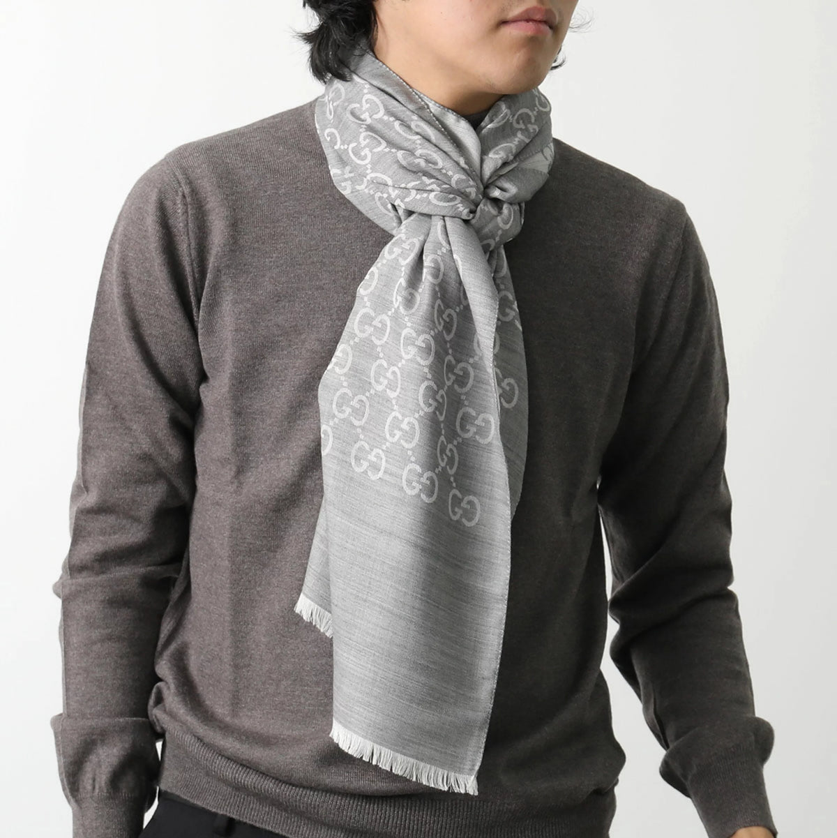 Gucci Muffler 淺灰色【SE1329】