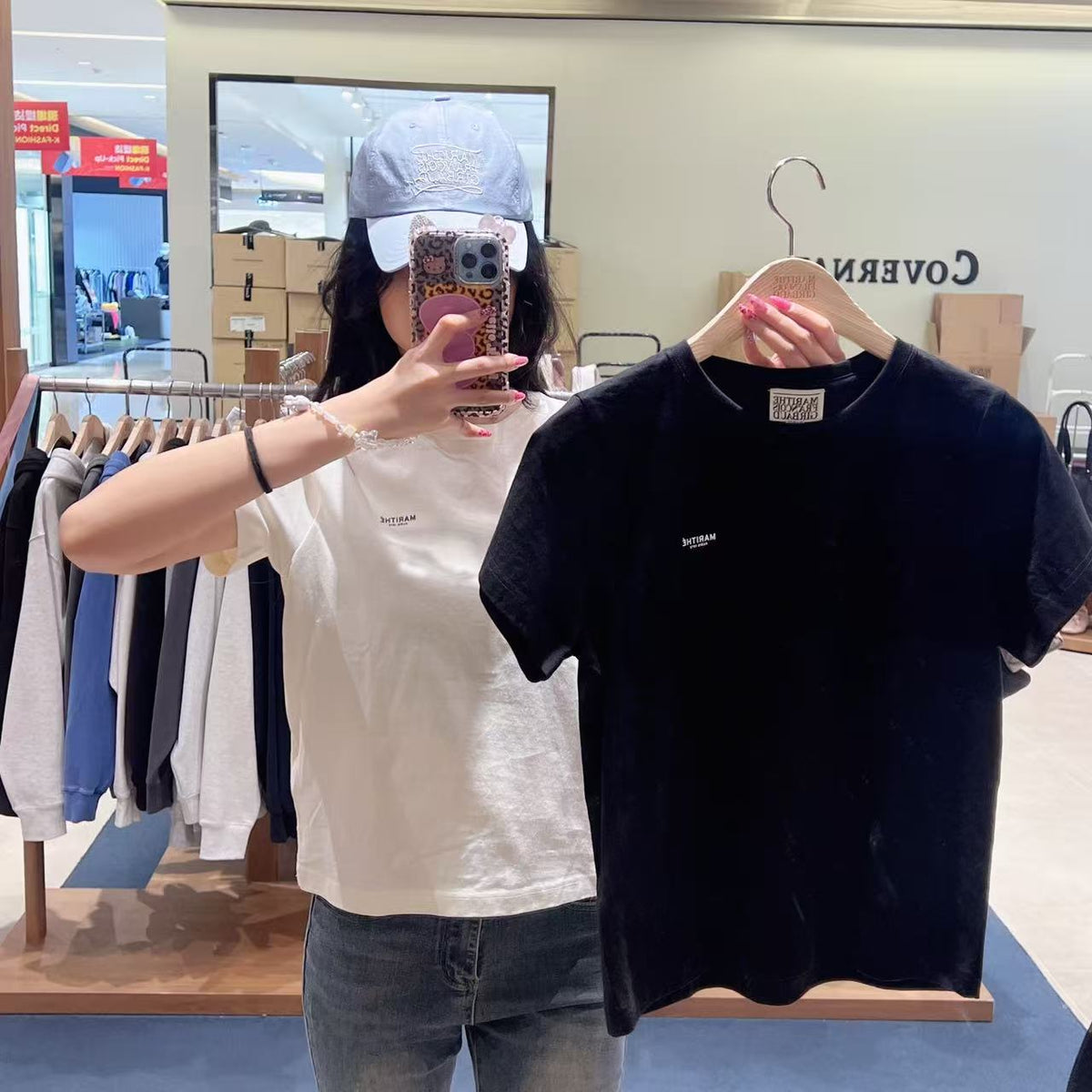 韓國 Marithe Francois Girbaud W Small Regular Logo Tee【MD236】