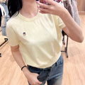 韓國 WhoAU Steve R-neck Plain Short Sleeve Sweater【WA326】