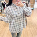 韓國 WhoAU Summer Crinkle Check Shirts【WA330】