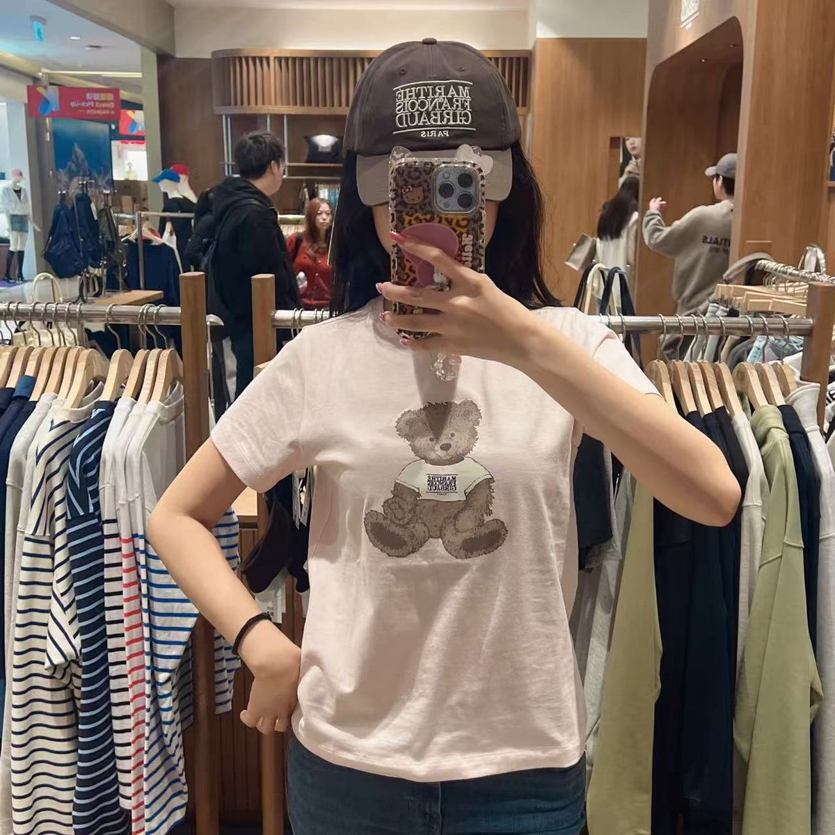 韓國 Marithe Francois Girbaud W Doodle Bear Tee【MD266】