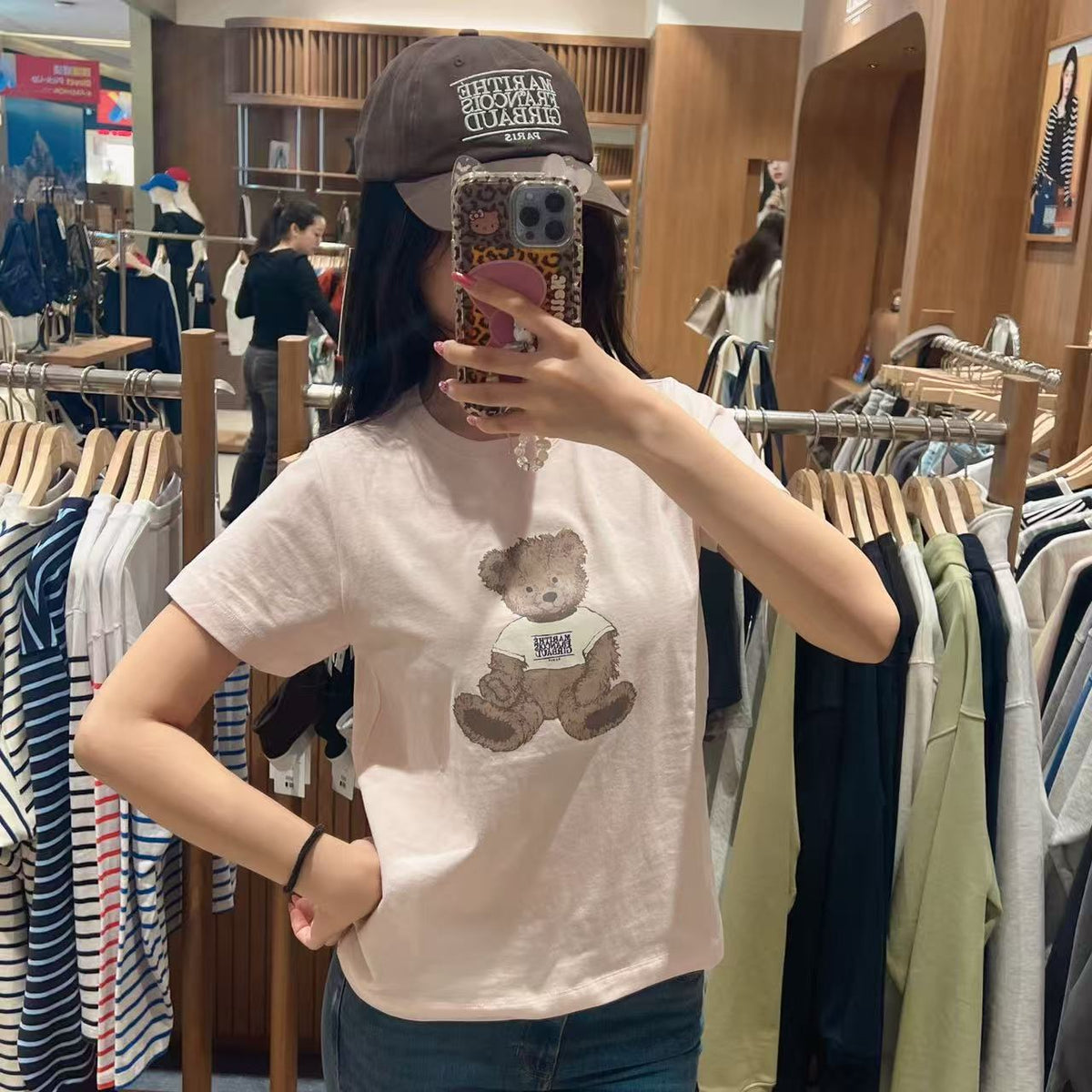 韓國 Marithe Francois Girbaud W Doodle Bear Tee【MD266】