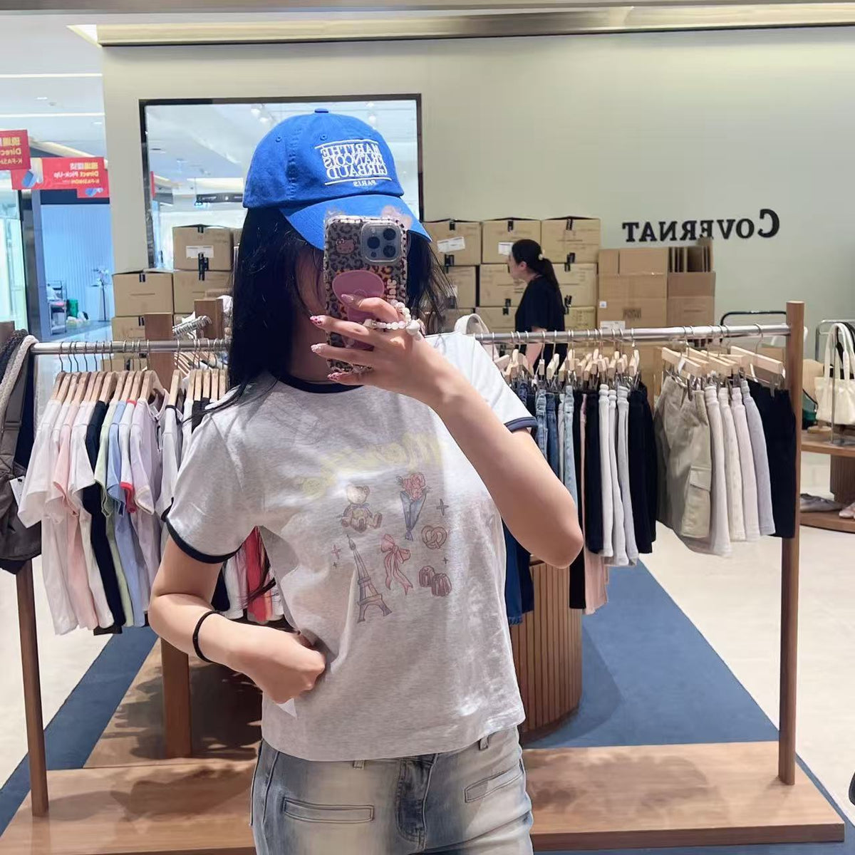 韓國 Marithe Francois Girbaud W Paris Graphic Ringer Tee【MD292】