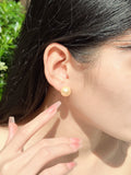 【現貨】18K金淡水彩色小燈泡耳釘12-13mm【ST302】