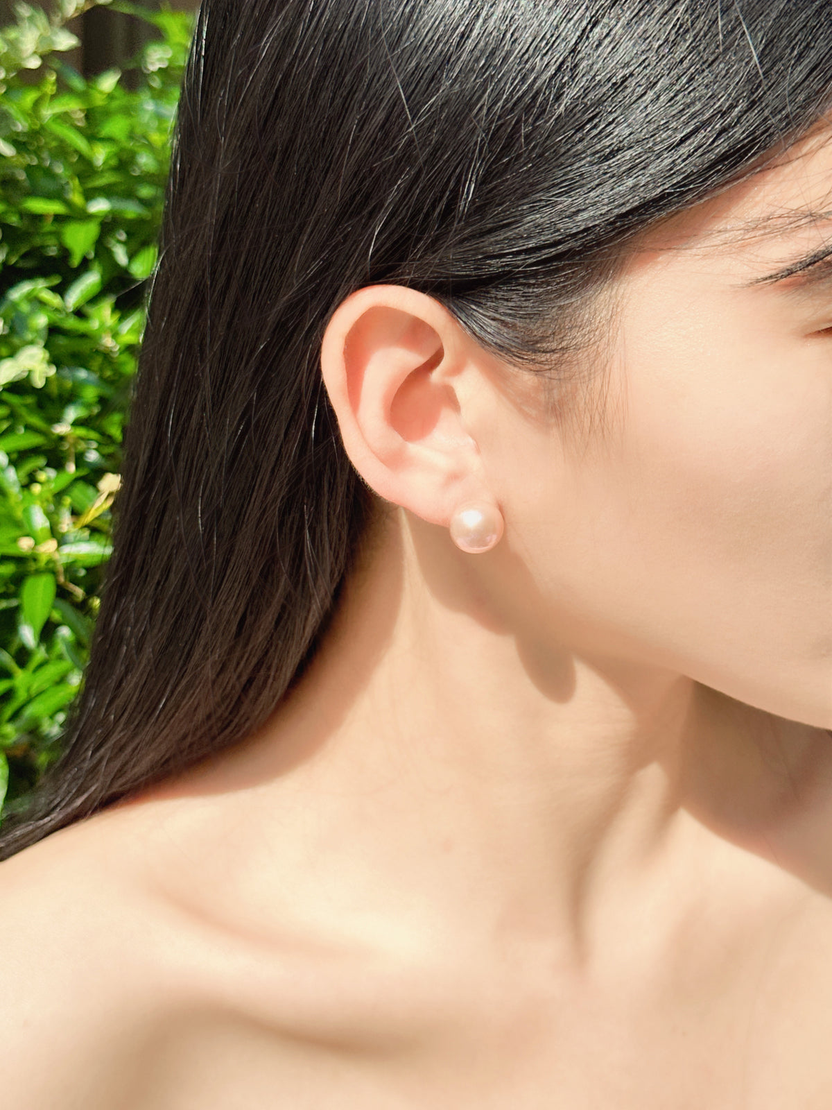 【現貨】18K金淡水彩色小燈泡耳釘12-13mm【ST302】