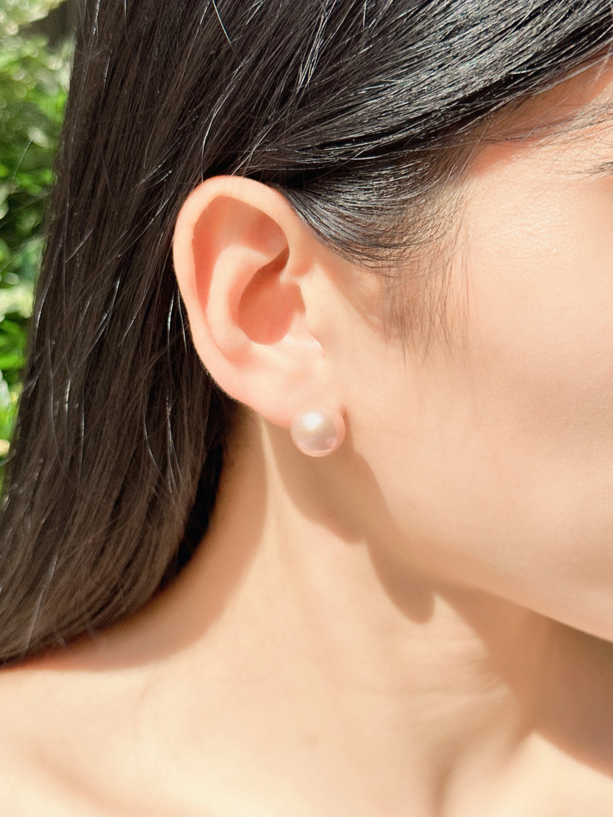 【現貨】18K金淡水彩色小燈泡耳釘12-13mm【ST302】
