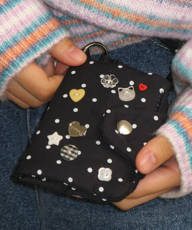韓國 Ronron Button Clover Card Wallet【RR057】