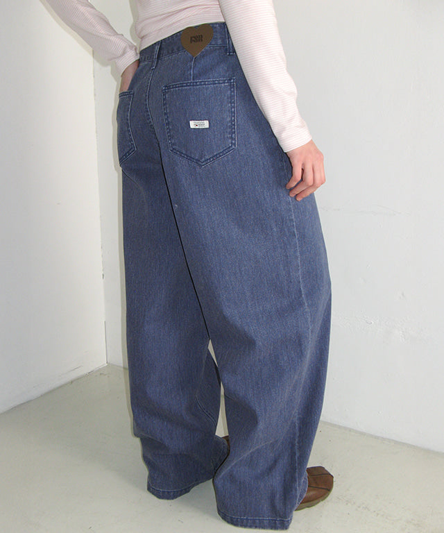 韓國 Ronron Soft Pigment Wide Denim Pants【RR036】